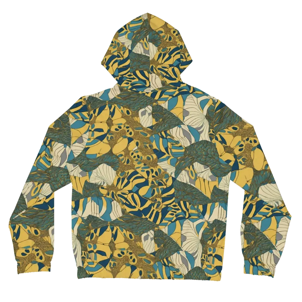 Gilded Monstera on Women's Full-Zip Hoodie — Back