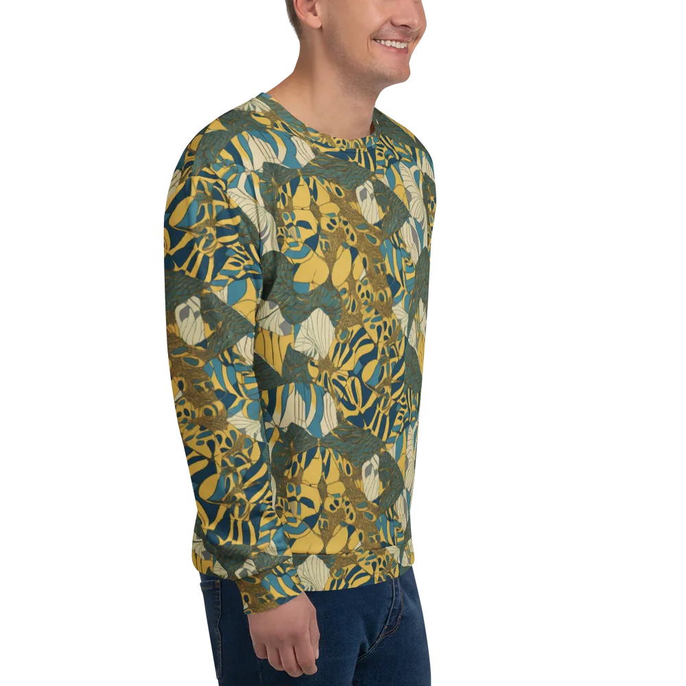 Gilded Monstera on Sweatshirt — Right Front