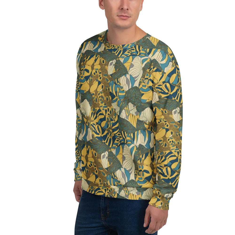 Gilded Monstera on Sweatshirt — Left Front