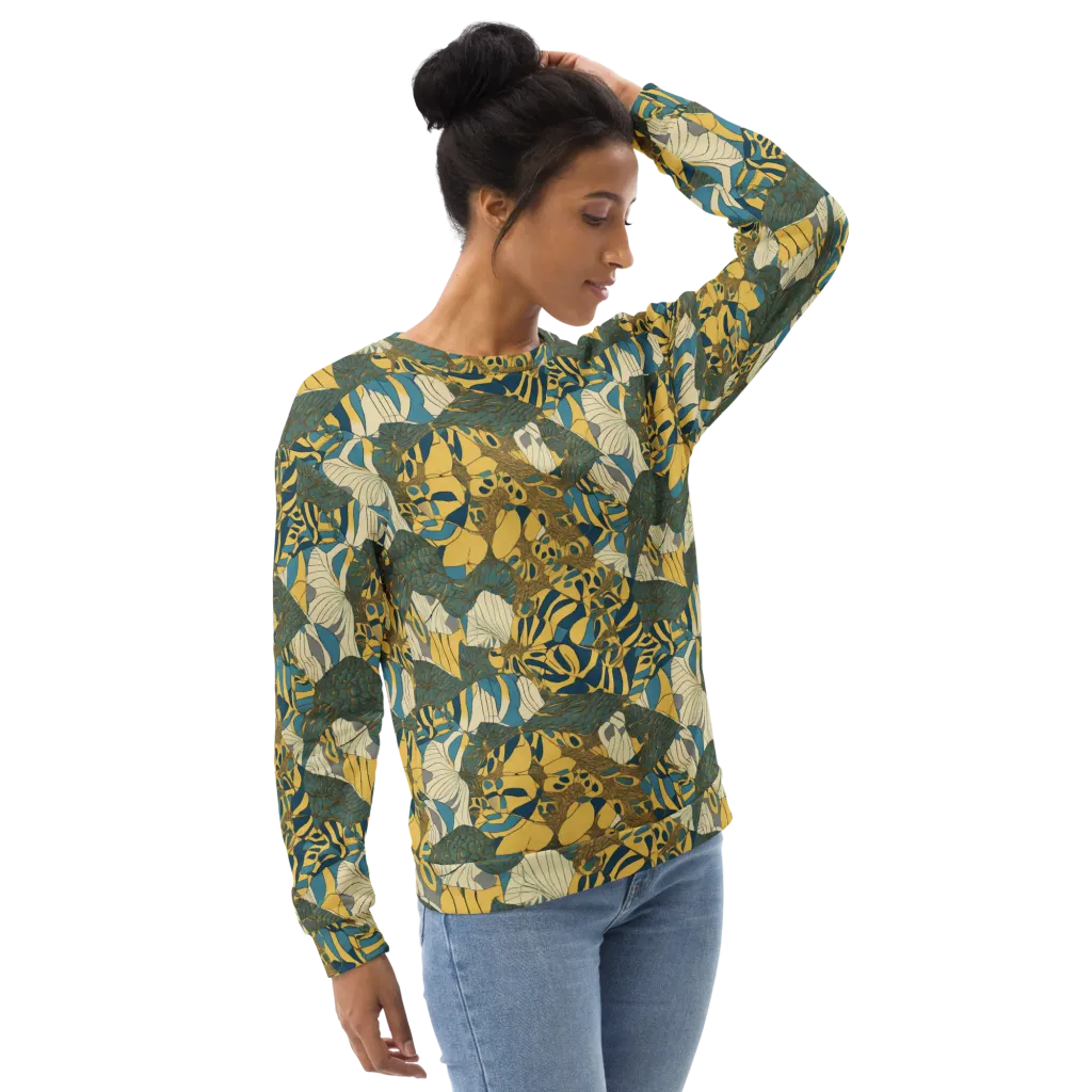 Gilded Monstera on Sweatshirt — Right Front