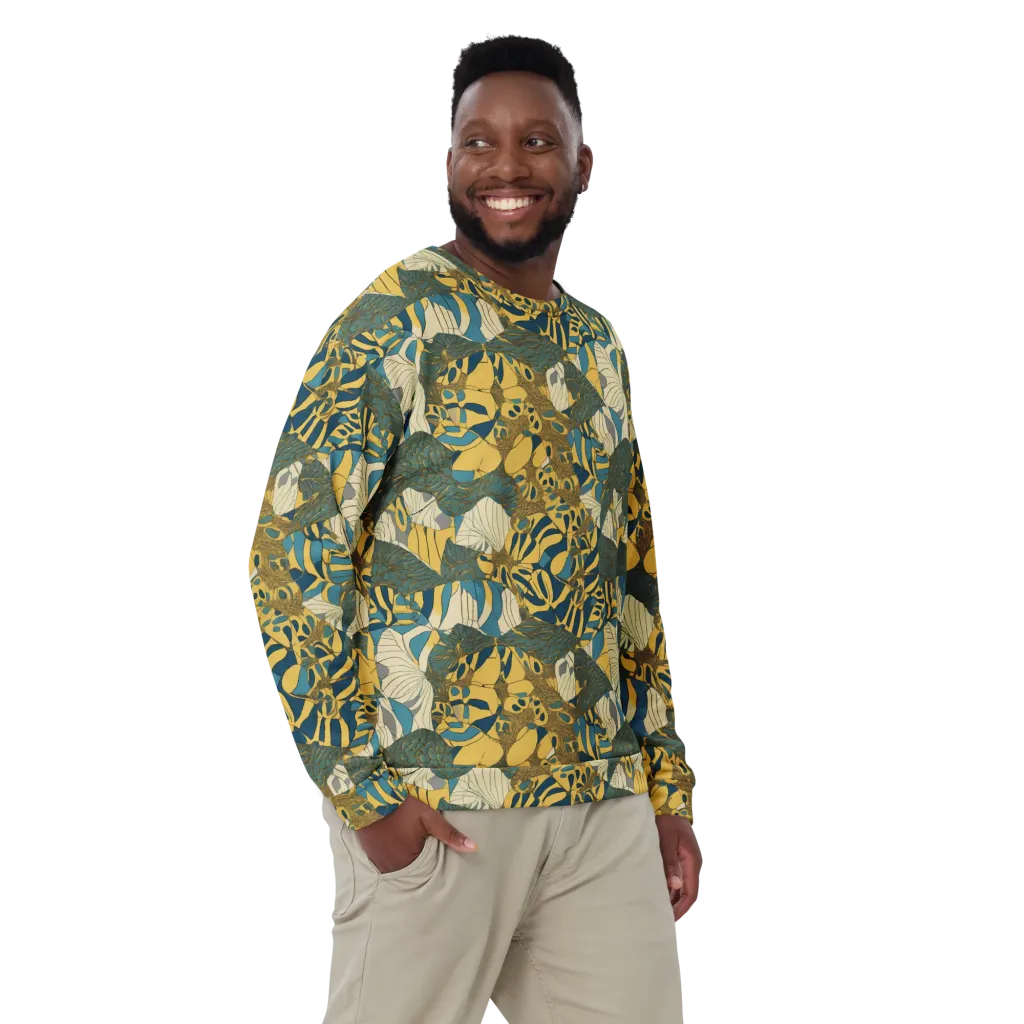 Gilded Monstera on Sweatshirt — Front