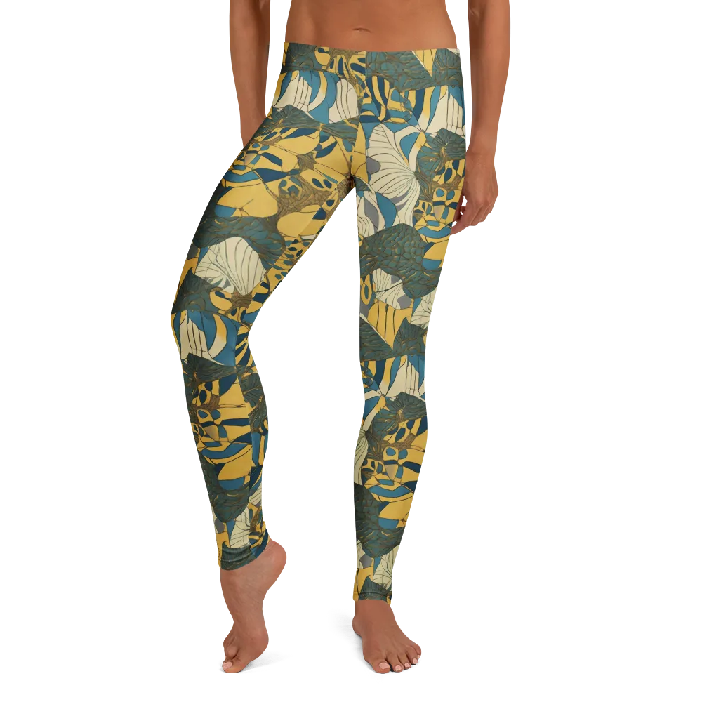 Gilded Monstera on Leggings — Front