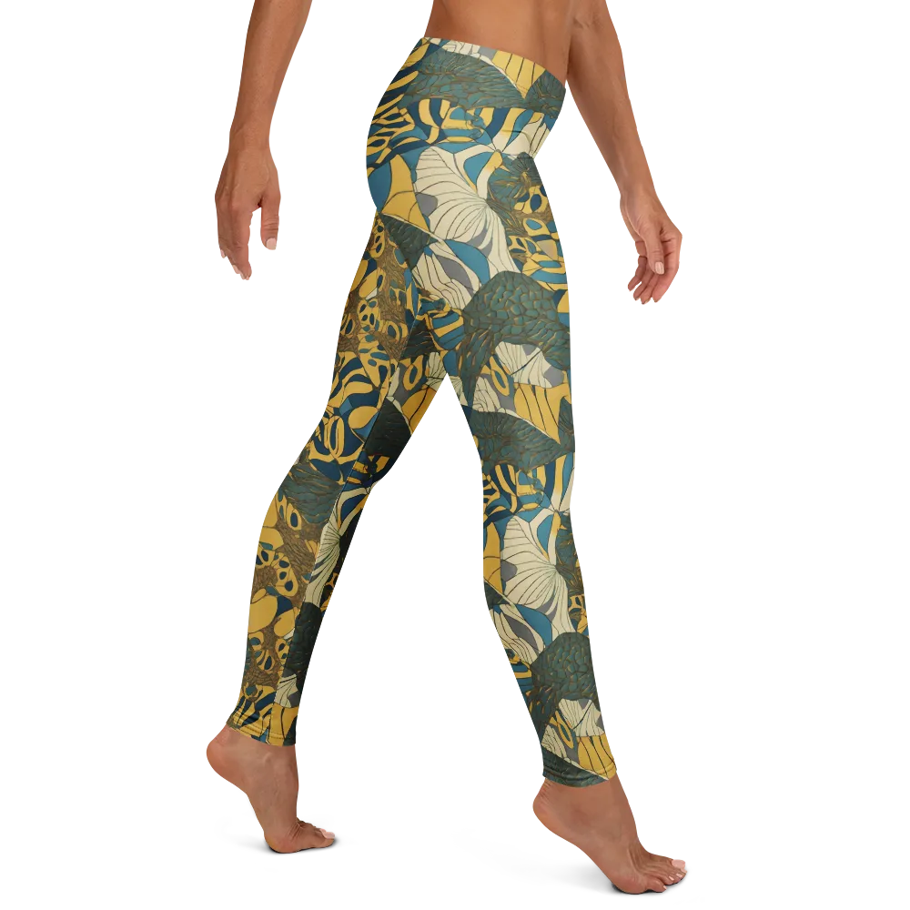 Gilded Monstera on Leggings — Right