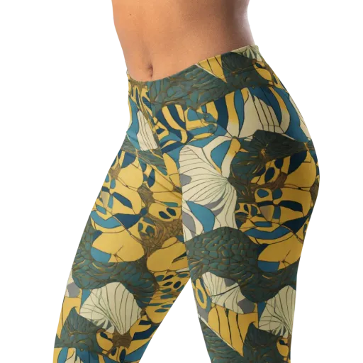 Gilded Monstera on a Leggings