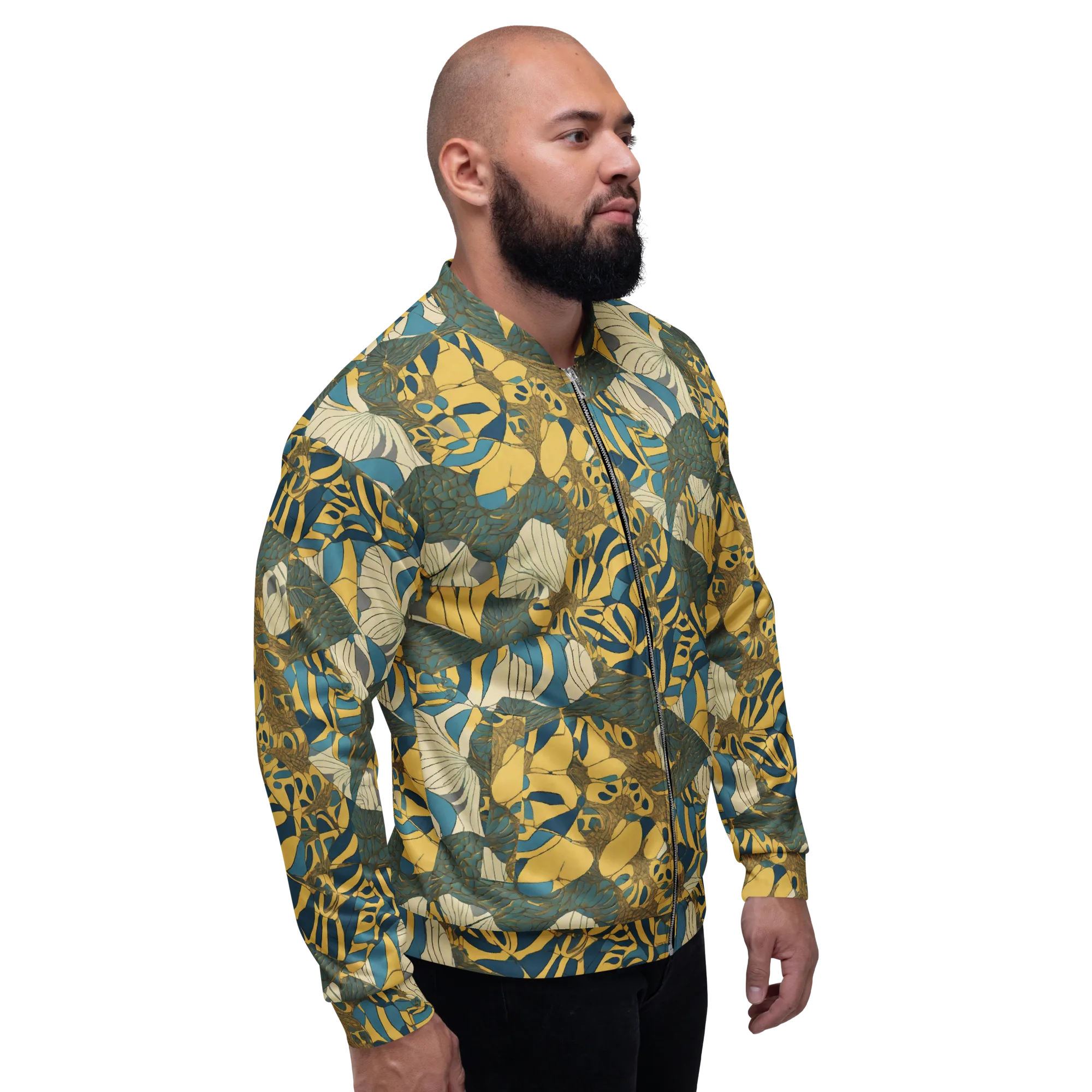 Gilded Monstera on Bomber Jacket — Right