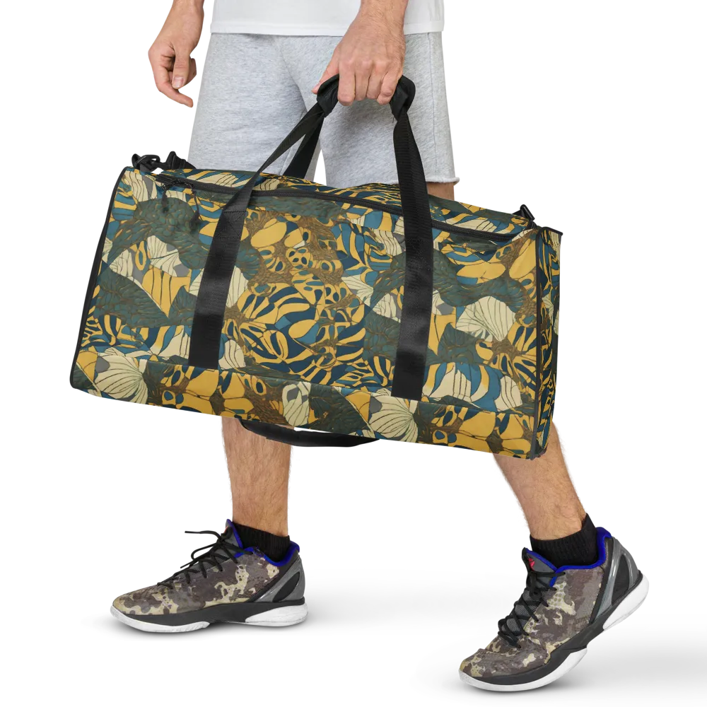 Gilded Monstera on Duffle Bag — Front