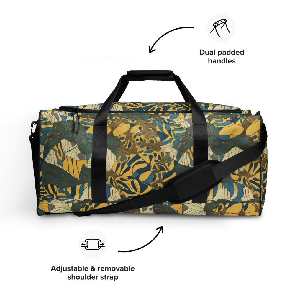 Gilded Monstera on Duffle Bag — Front