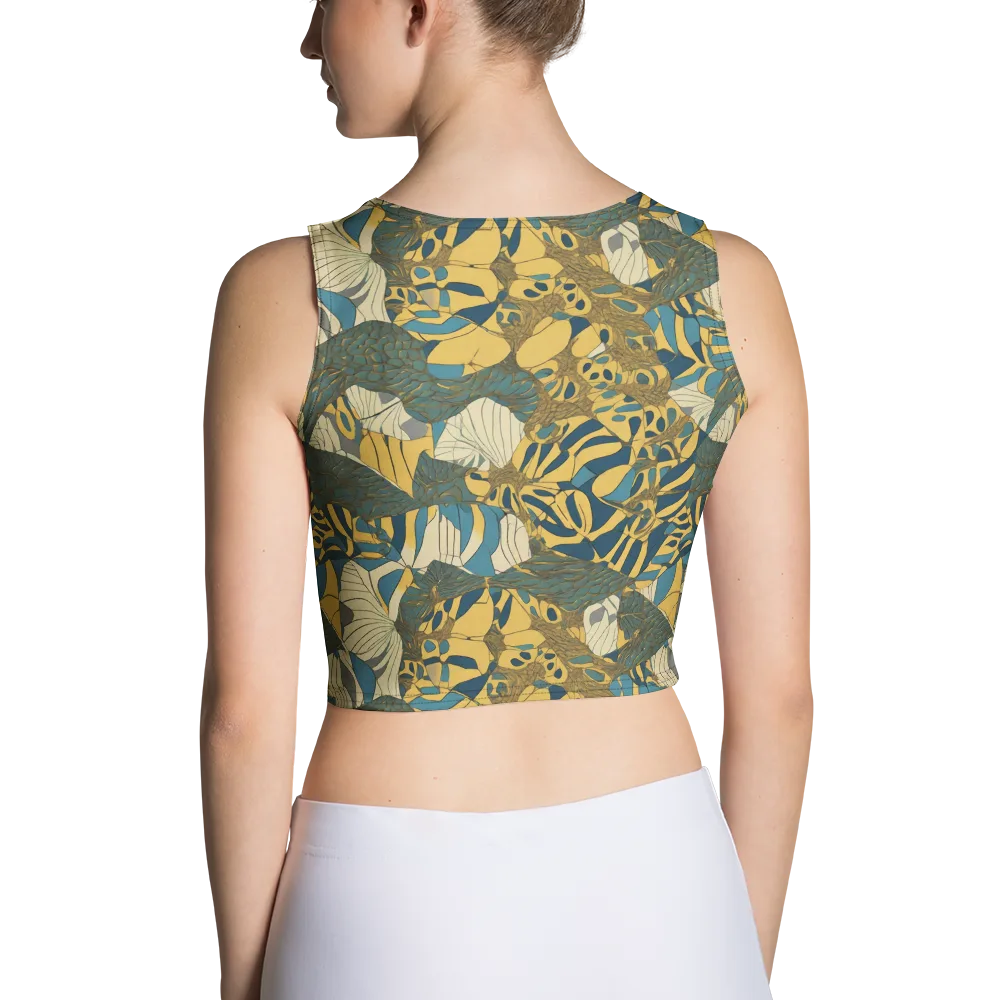Gilded Monstera on Crop Top — Back