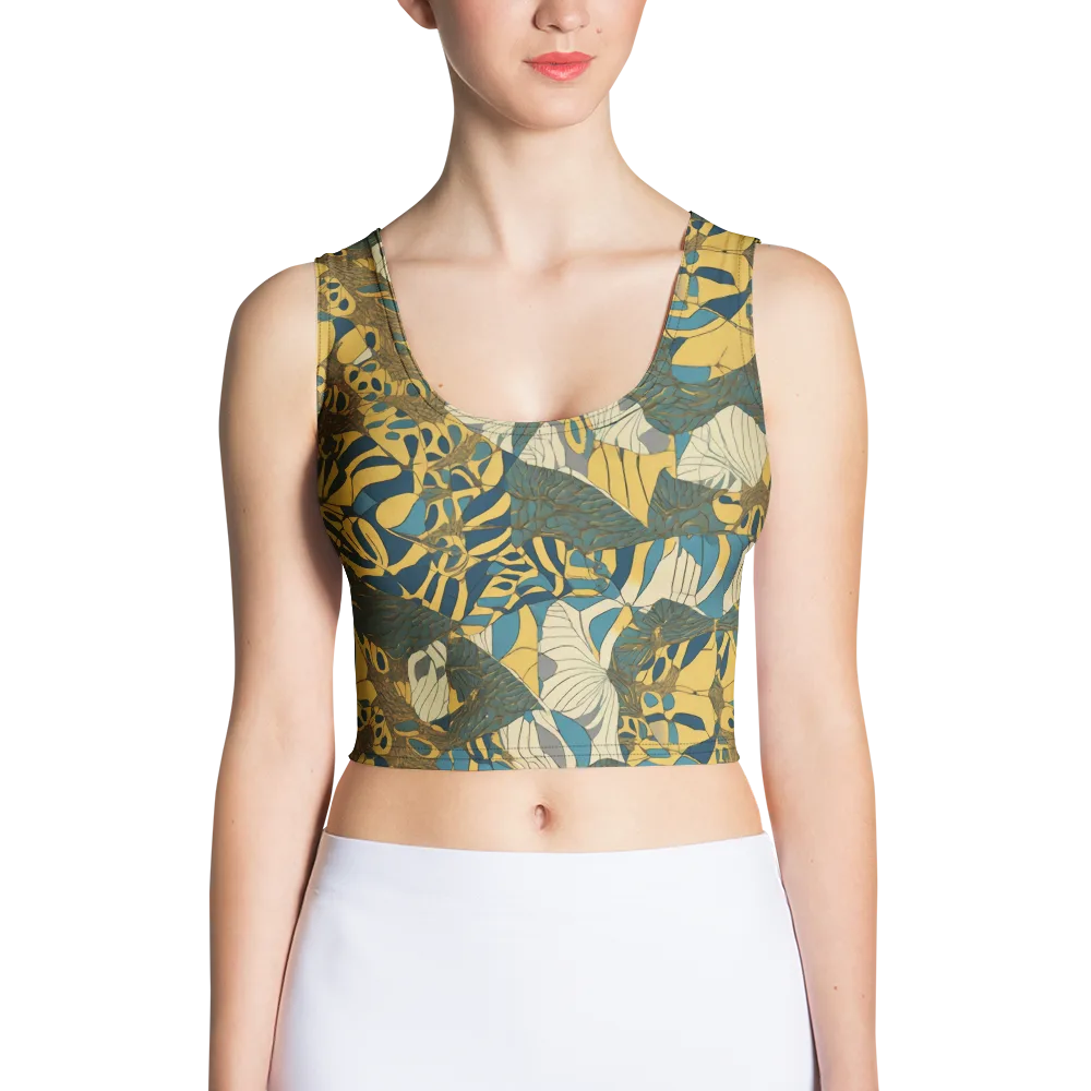 Gilded Monstera on Crop Top — Front