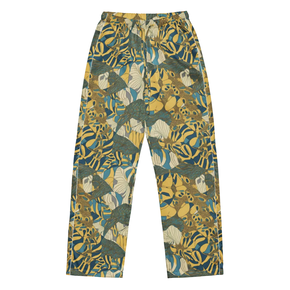 Gilded Monstera on Women's Pajama Pants — Front