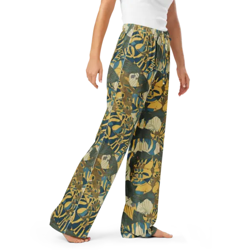 Gilded Monstera on a Women's Pajama Pants