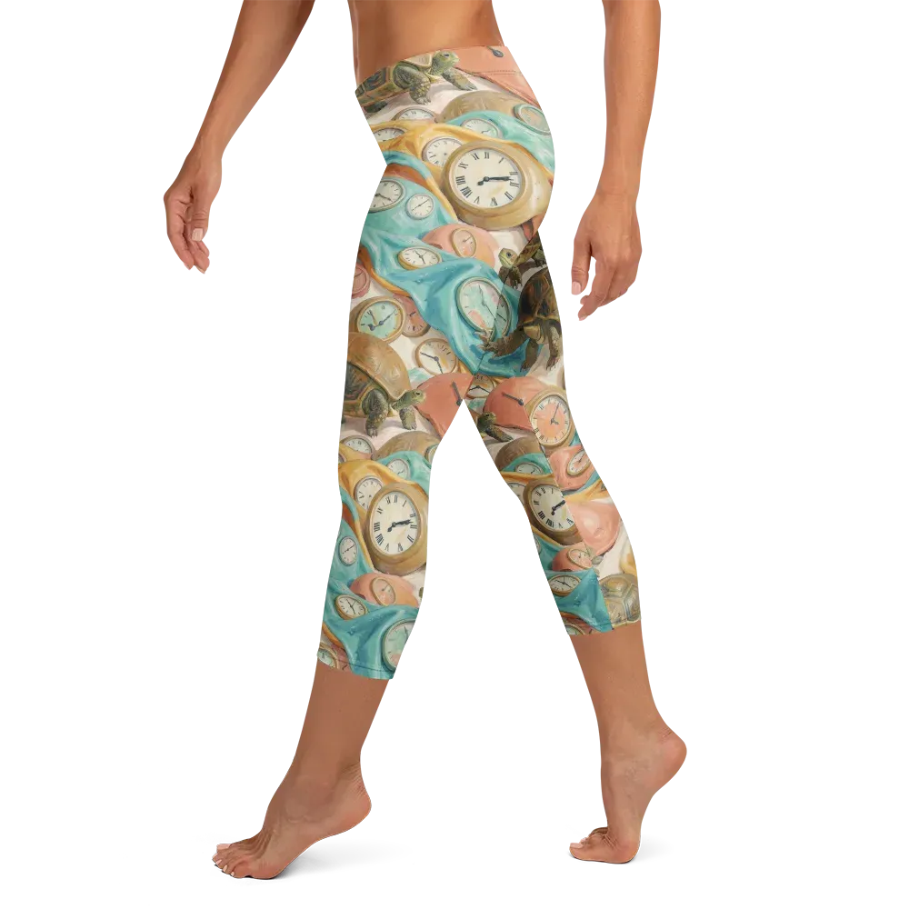 Tortoise O’clock on Capri Leggings — Left
