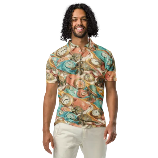 Tortoise O’clock on a Men's Slim Fit Polo Shirt