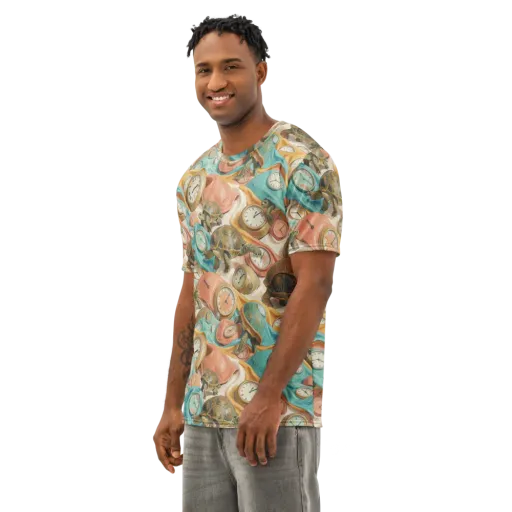 Tortoise O’clock on a Men's Cotton Crew Neck T-Shirt