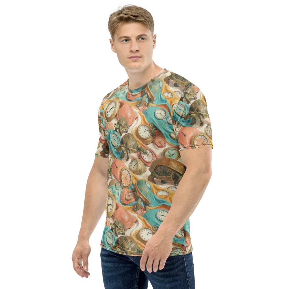 Tortoise O’clock on Men's Crew Neck T-Shirt — Left