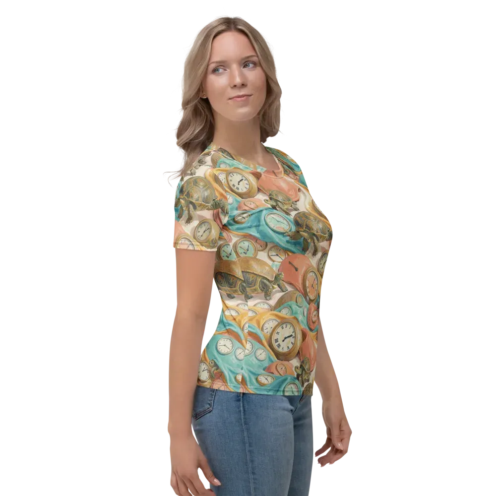 Tortoise O’clock on Women's Crew Neck T-Shirt — Right
