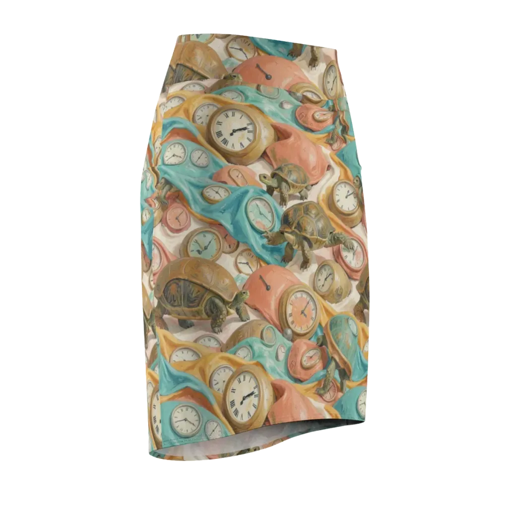 Tortoise O’clock on Pencil Skirt — Front Side