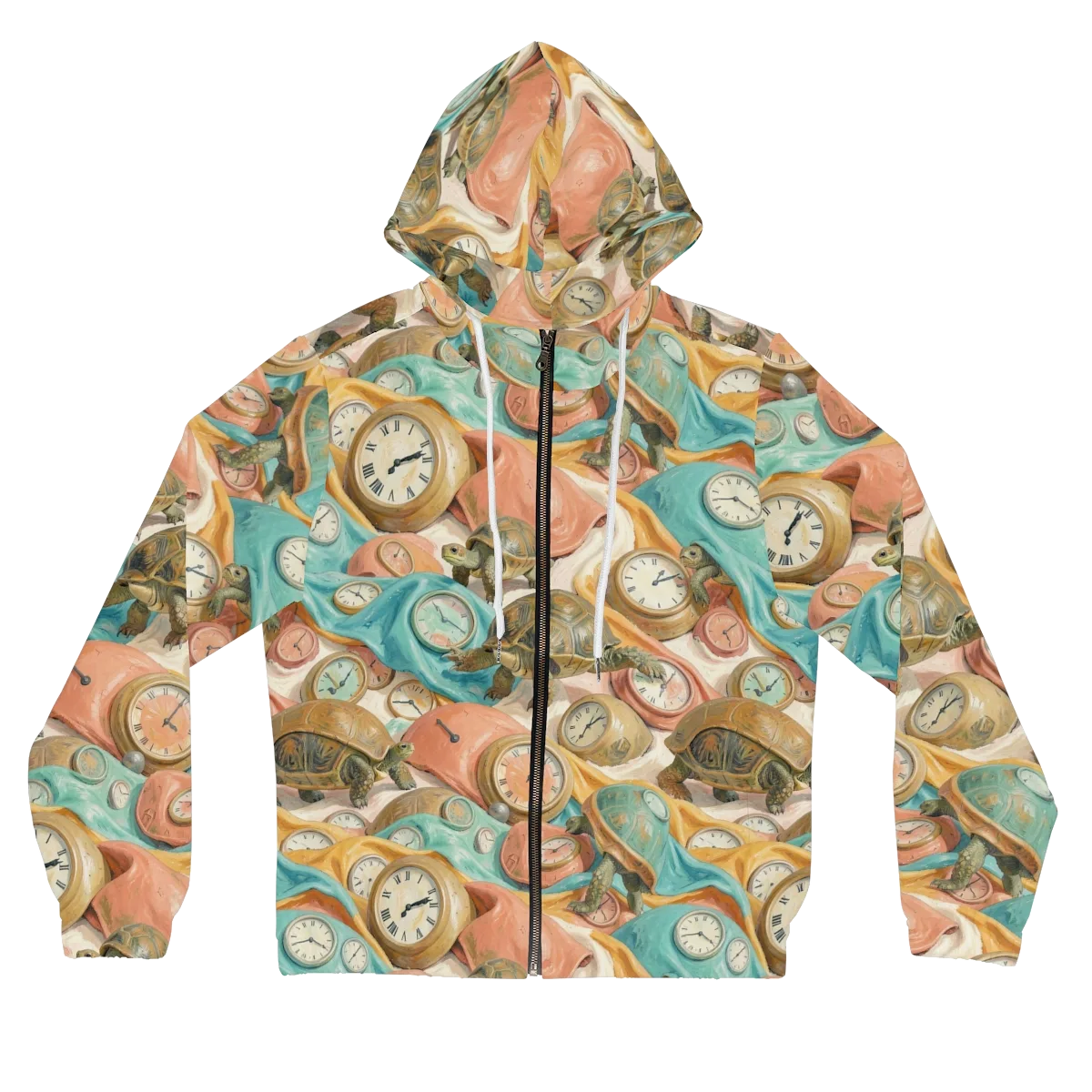 Tortoise O’clock on Women's Full-Zip Hoodie — Front
