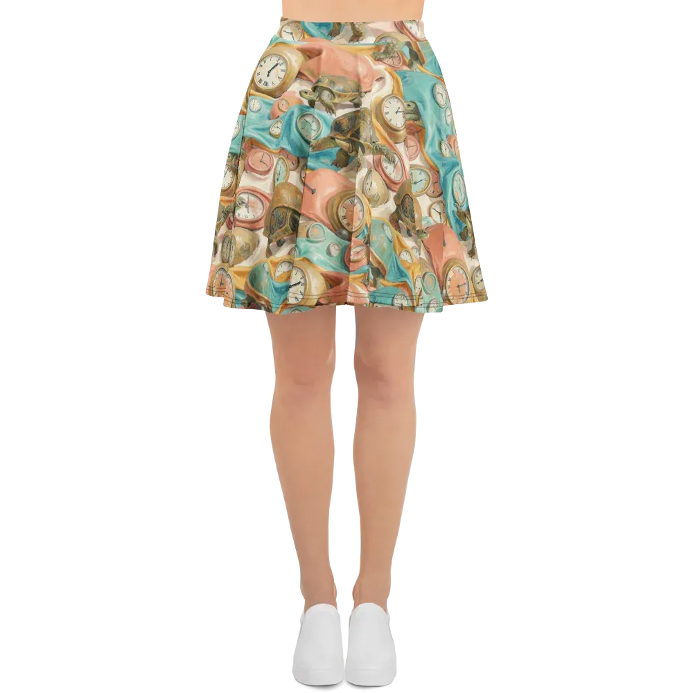 Tortoise O’clock on Skater Skirt — Front
