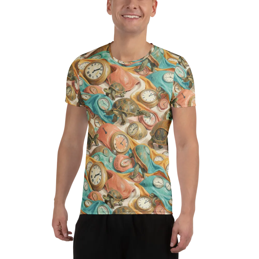 Tortoise O’clock on Men's Athletic T-Shirt — Front