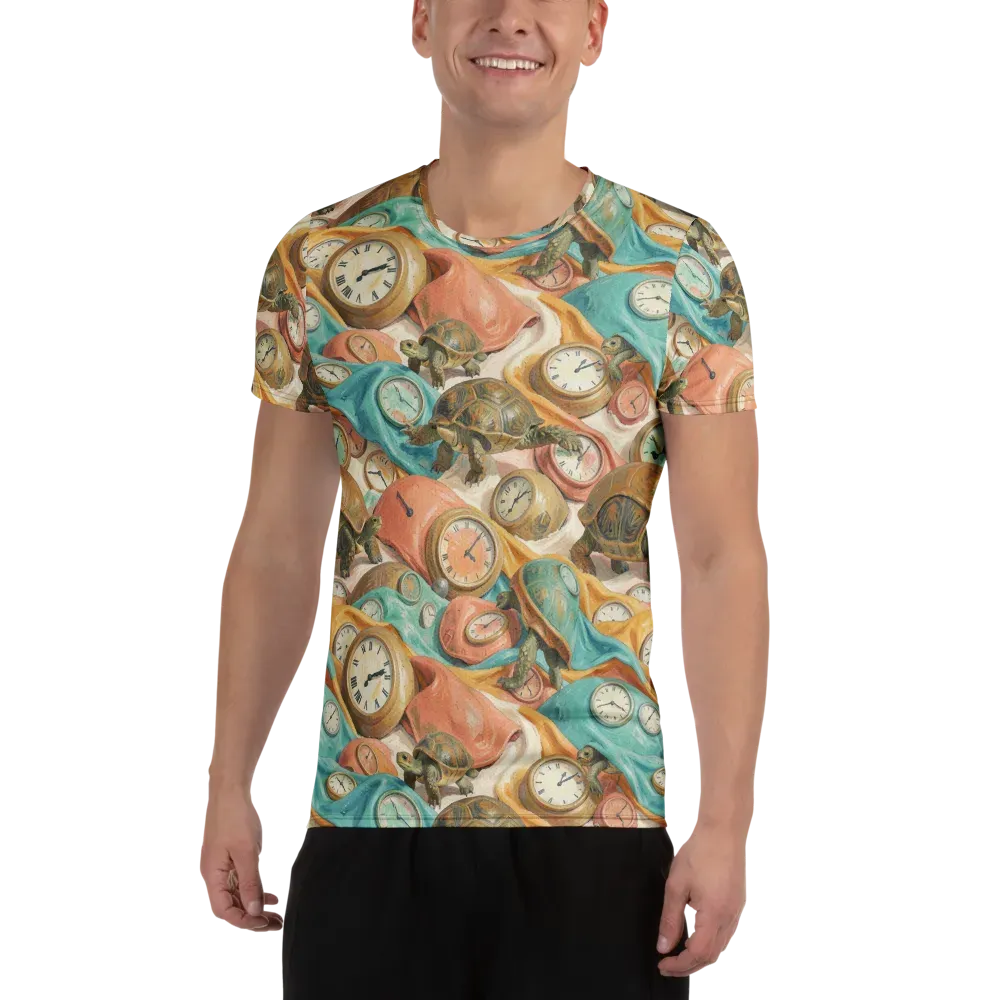 Tortoise O’clock on Men's Athletic T-Shirt — Front