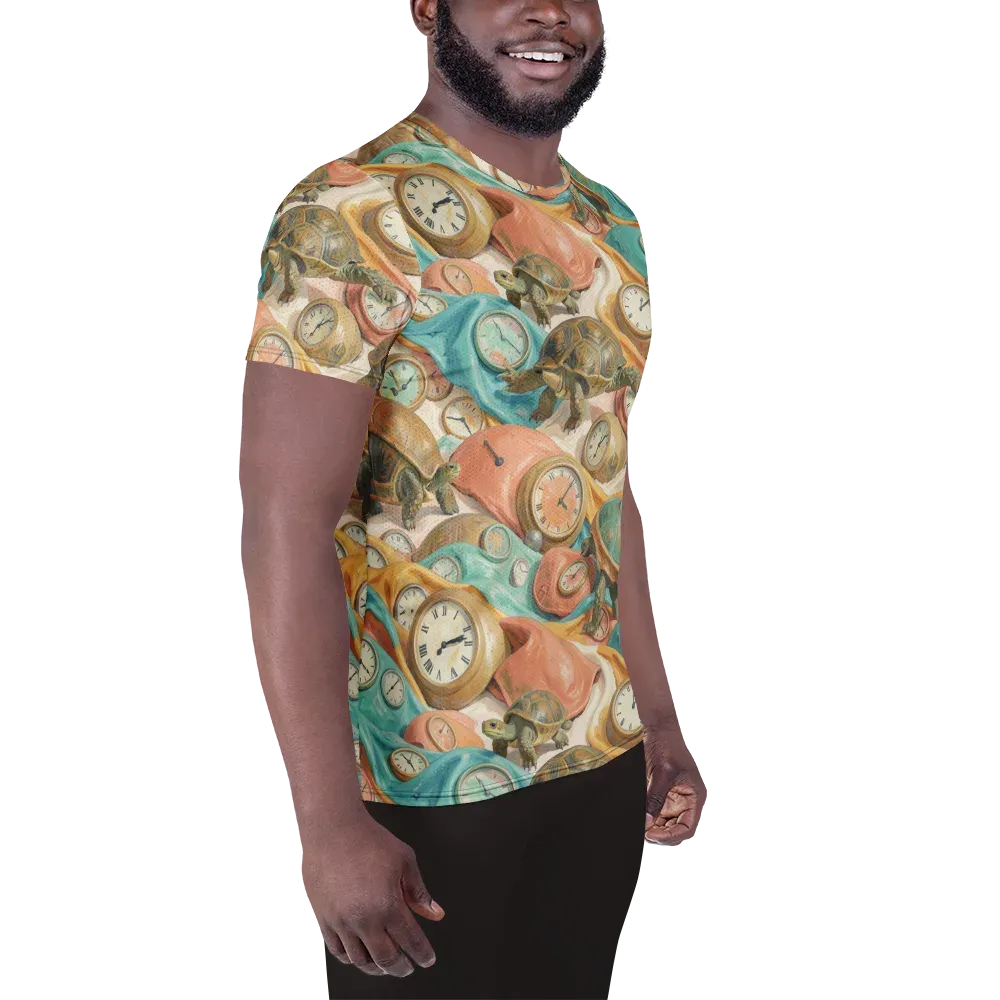 Tortoise O’clock on Men's Athletic T-Shirt — Right