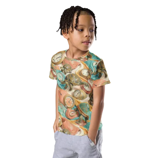 Tortoise O’clock on a Kids Crew Neck T-Shirt
