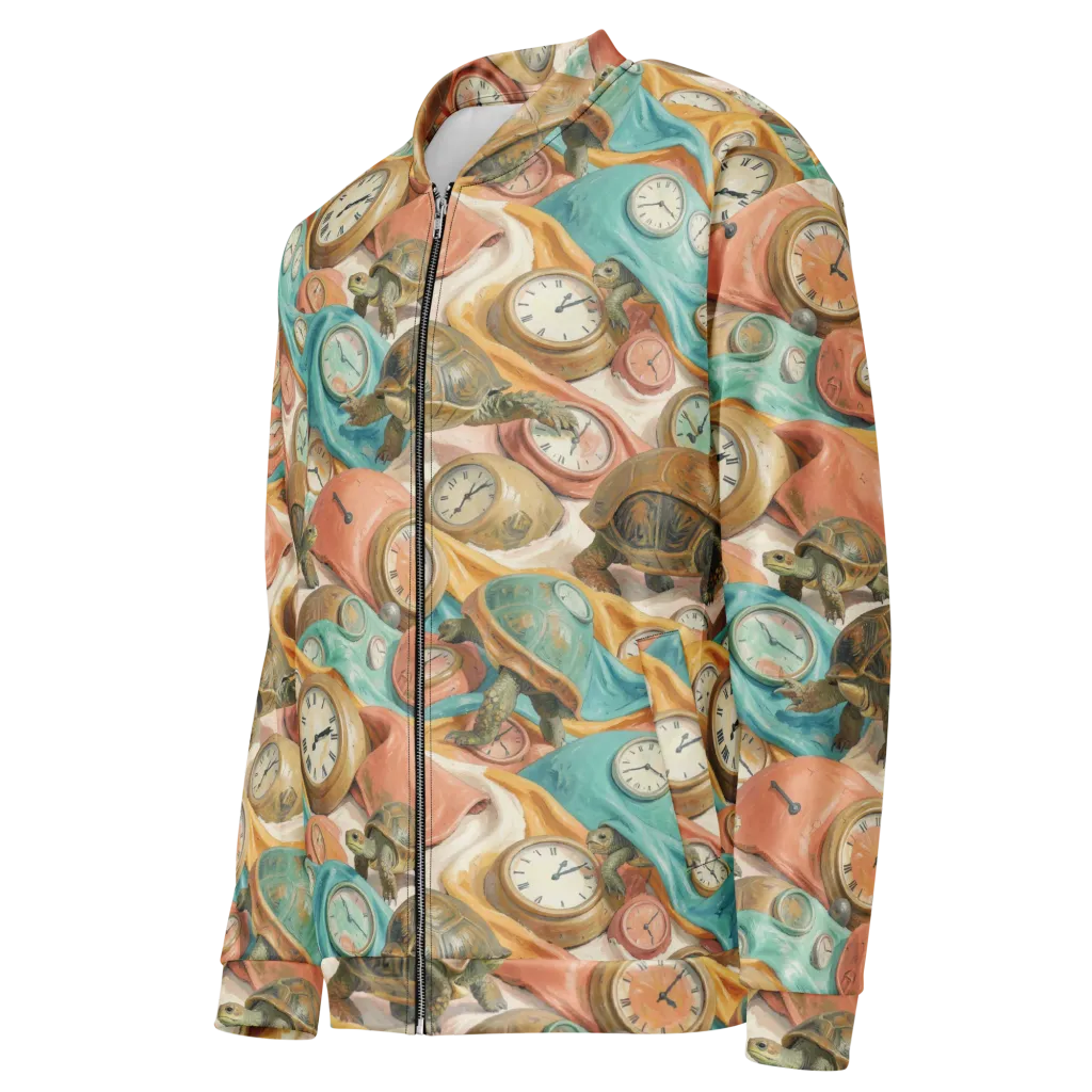 Tortoise O’clock on Bomber Jacket — Left Front