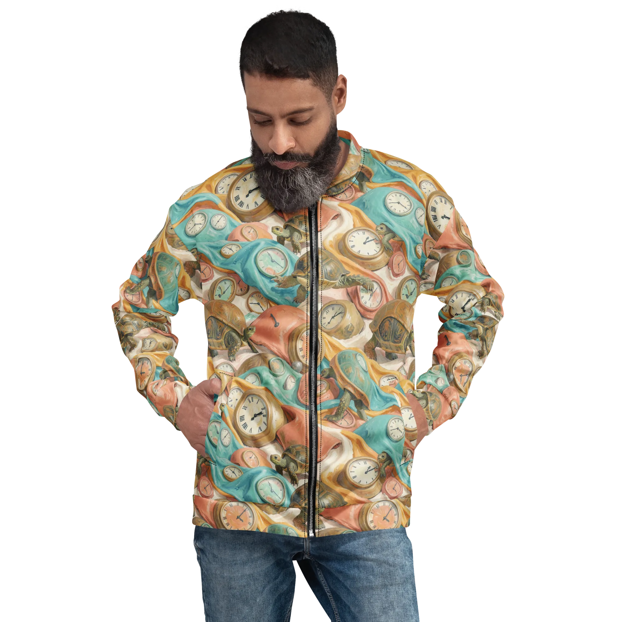 Tortoise O’clock on Bomber Jacket — Front