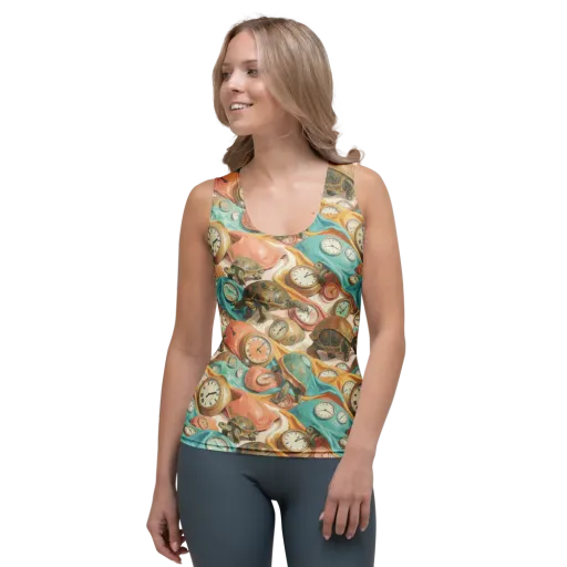 Tortoise O’clock on a Women's Tank Top