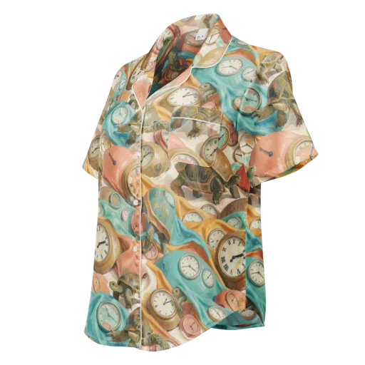 Tortoise O’clock on a Women's Short Sleeve Pajama Top