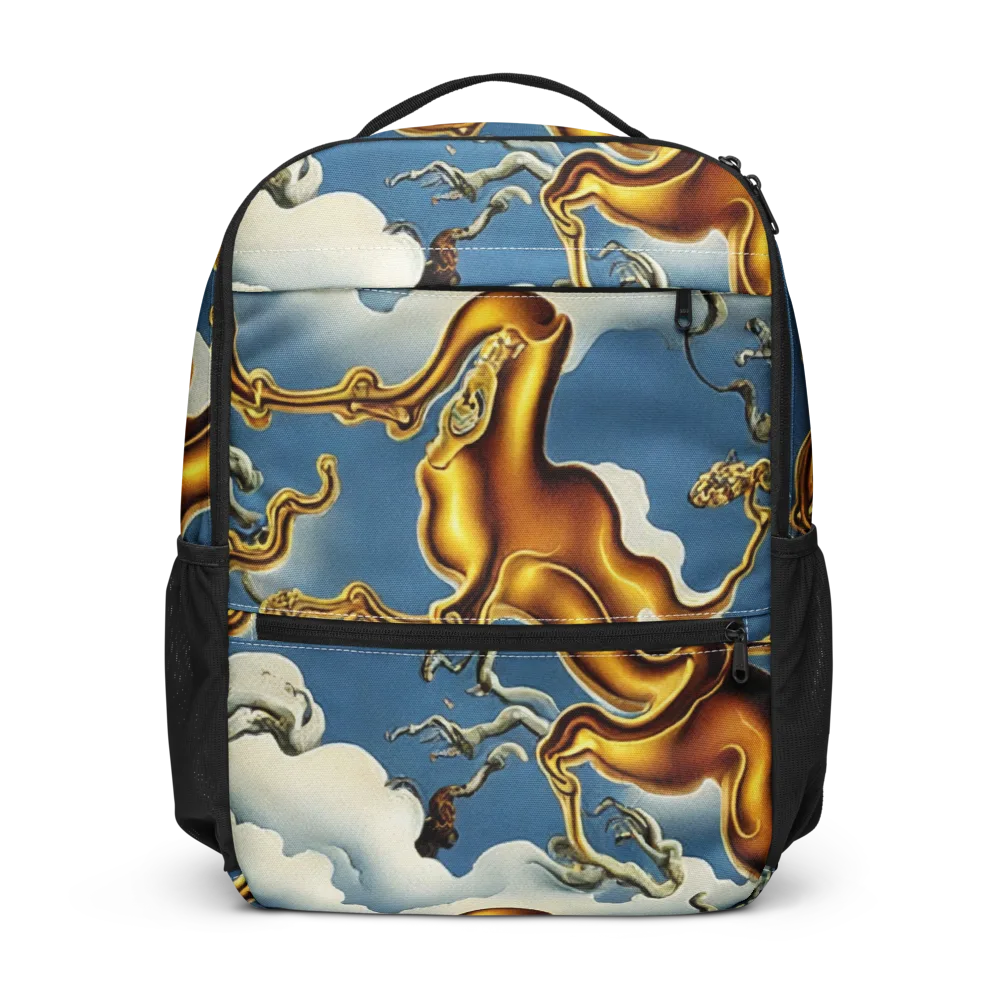 Gilded Cloud Serpents on Utility Backpack — Front