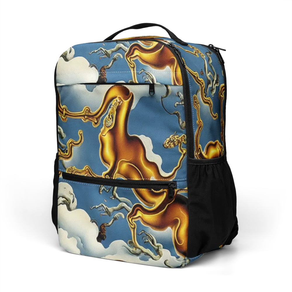 Gilded Cloud Serpents on Utility Backpack — Left Front