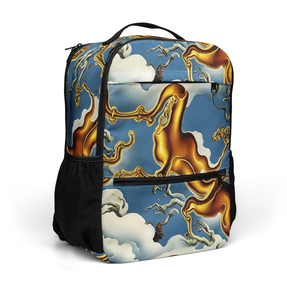 Gilded Cloud Serpents on Utility Backpack — Right Front
