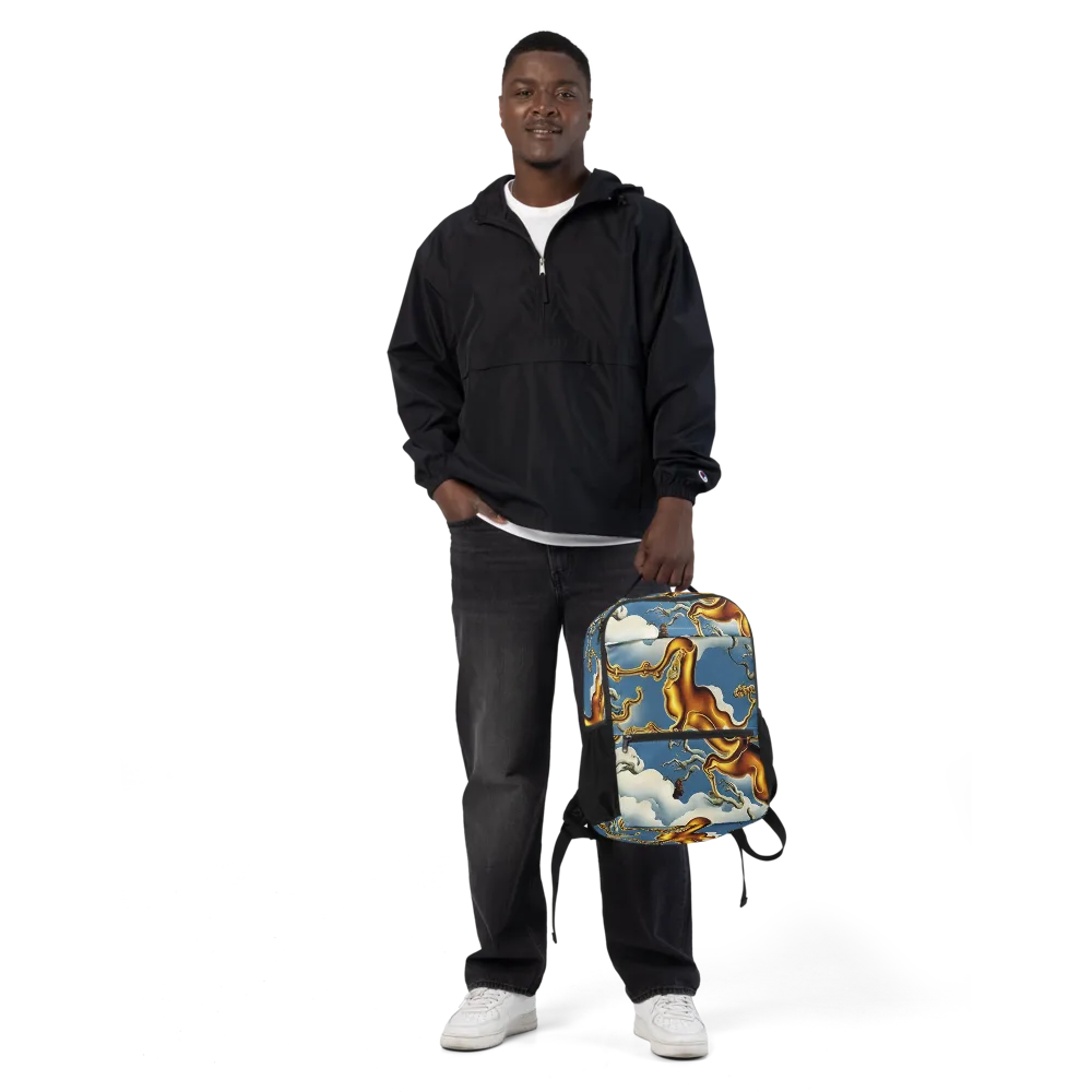 Gilded Cloud Serpents on Utility Backpack — Front