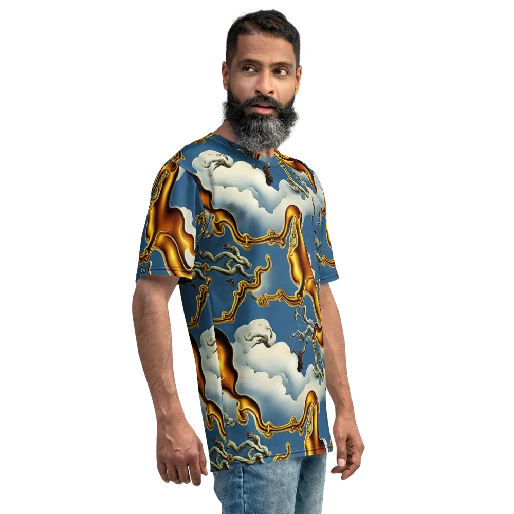 Gilded Cloud Serpents on Men's Crew Neck T-Shirt — Right