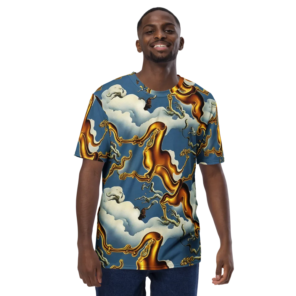 Gilded Cloud Serpents on Men's Crew Neck T-Shirt — Front