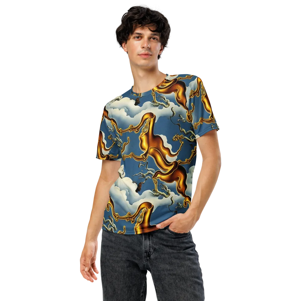 Gilded Cloud Serpents on Men's Crew Neck T-Shirt — Front