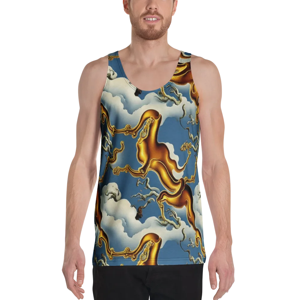 Gilded Cloud Serpents on Men's Tank Top — Front