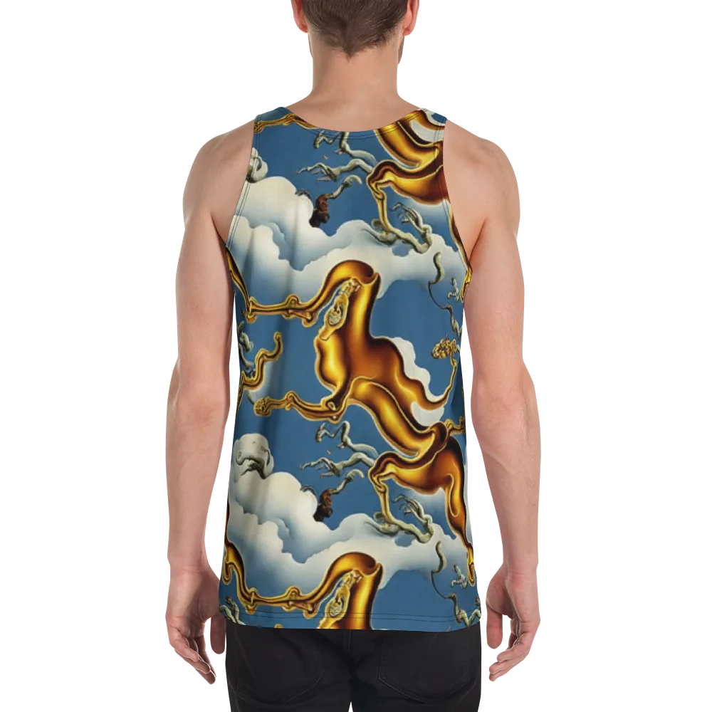 Gilded Cloud Serpents on Men's Tank Top — Back