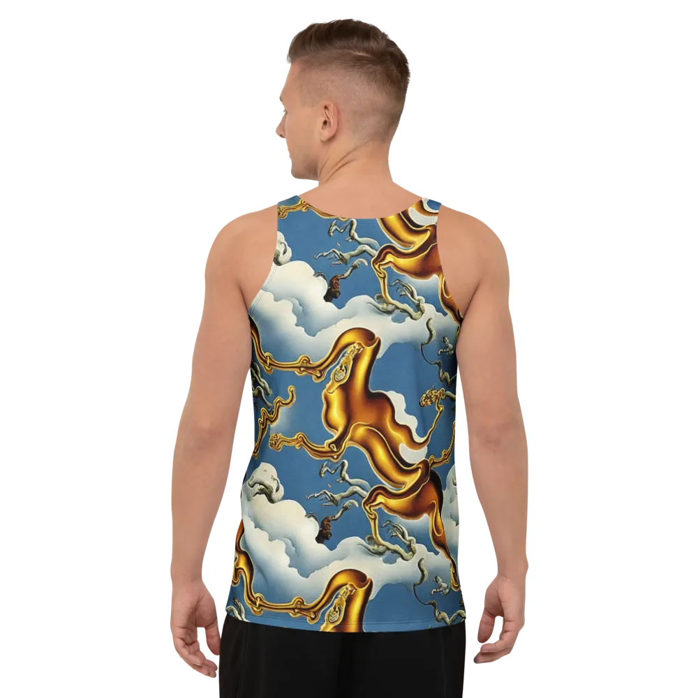 Gilded Cloud Serpents on Men's Tank Top — Back