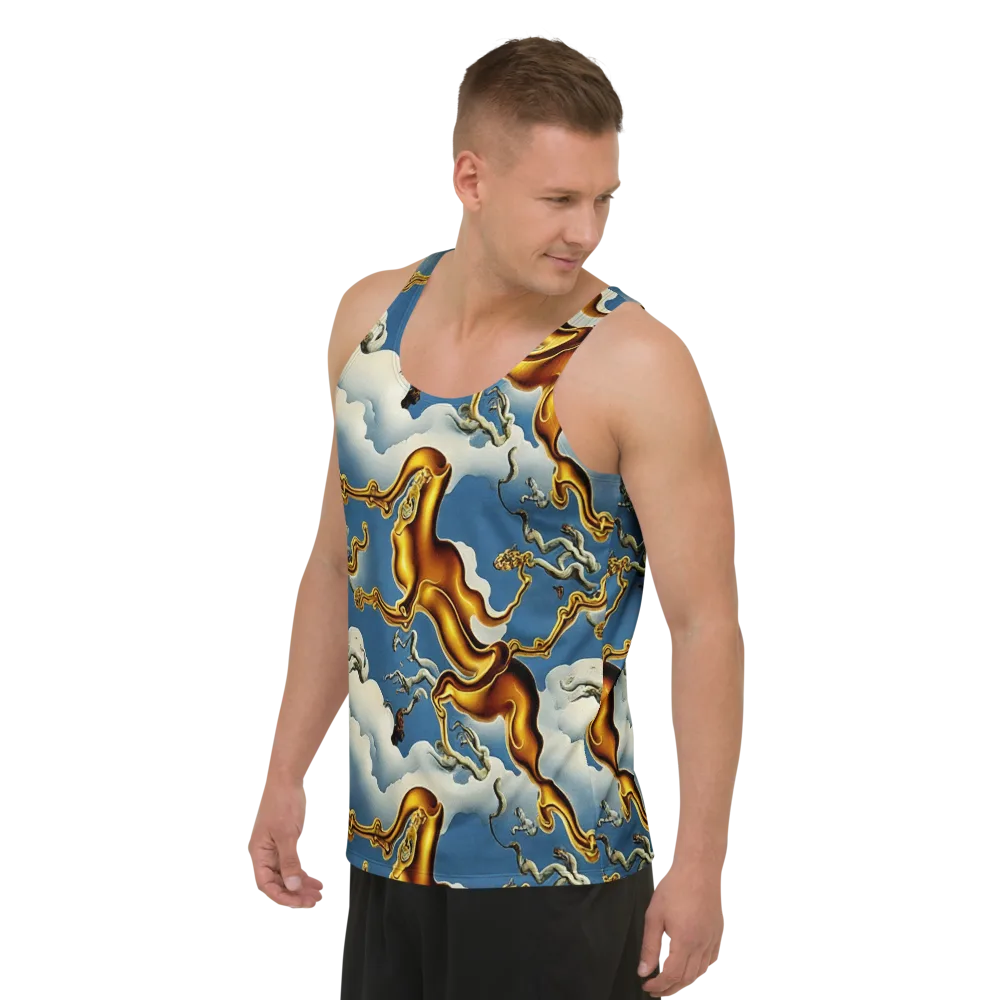 Gilded Cloud Serpents on Men's Tank Top — Left Front