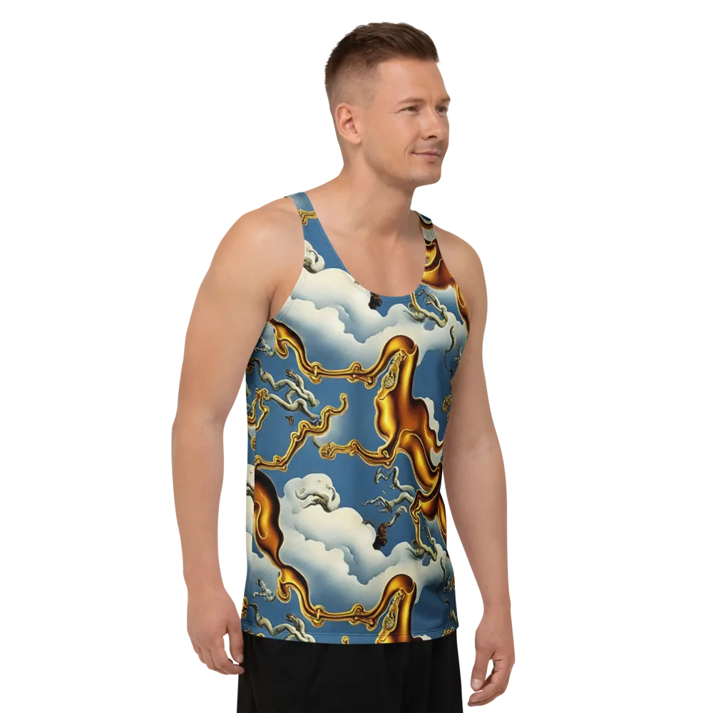 Gilded Cloud Serpents on Men's Tank Top — Right Front