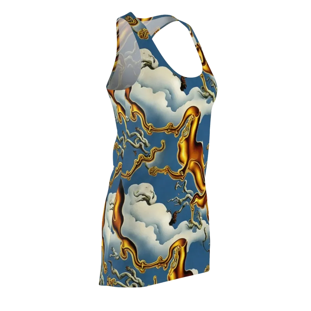 Gilded Cloud Serpents on Racerback Dress — Front Side