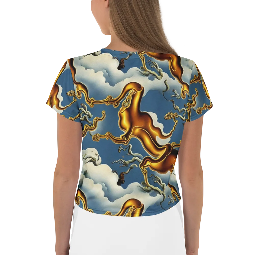 Gilded Cloud Serpents on Crop Tee — Back