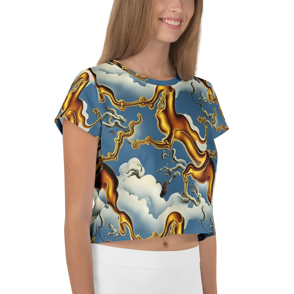 Gilded Cloud Serpents on Crop Tee — Right