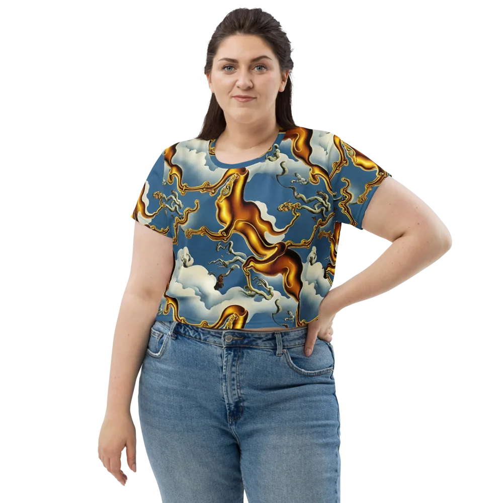 Gilded Cloud Serpents on Crop Tee — Front