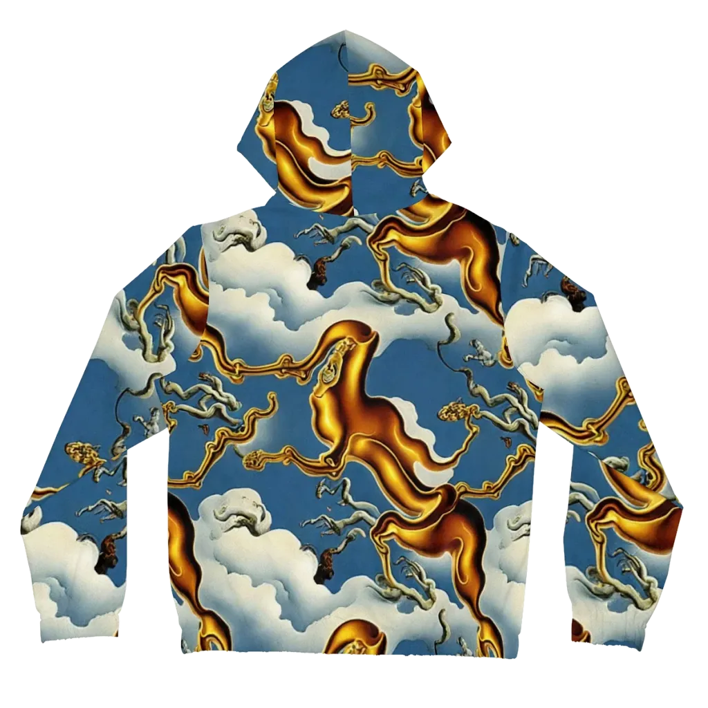 Gilded Cloud Serpents on Women's Full-Zip Hoodie — Back