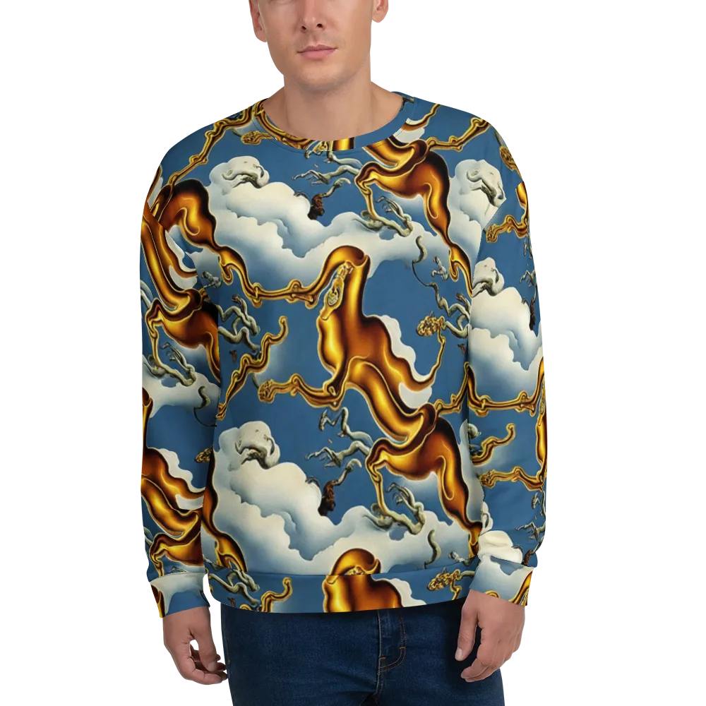 Gilded Cloud Serpents on Sweatshirt — Front