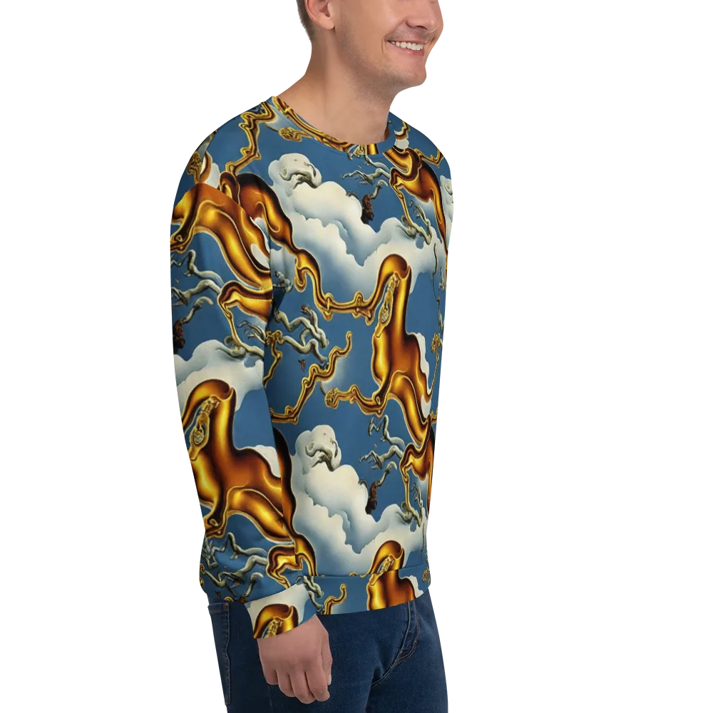 Gilded Cloud Serpents on Sweatshirt — Right Front